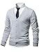 HARRISON83 Mens Slim Fit V-Neck Button Up Cardigan Sweater
