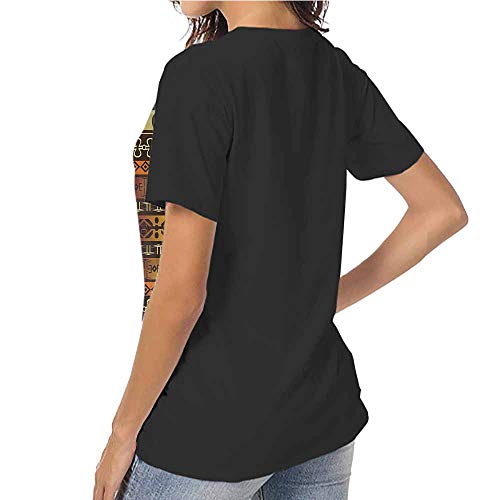 Women's Short Sleeve Shirts,Zambia,Traditional Ceremonial S-XXL(This is for Size Extra Large),Tops for Lady Girls