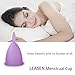 LEASEN Menstrual Cup-Health Care Soft Silicone Lady Cup-A Perfect Feminine Alternative to Sanitary Napkins(Purple,Small)