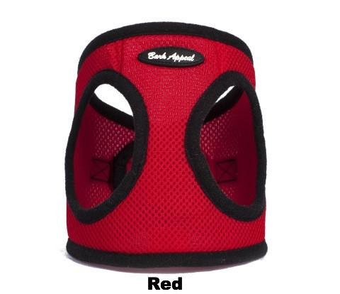 Bark Appeal Step in Non-Choking EZ Wrap Mesh Harness - Red (XX-Small)