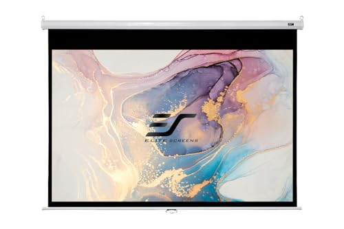 Elite Screens M100NWV1 Manual Series Leinwand (Diagonal 254 cm (100 Zoll), Höhe 152,4 cm (60 Zoll), Breite 203,2 cm (80 Zoll), Format 4:3) weiß