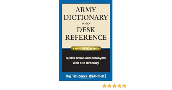 Amazoncom Army Dictionary And Desk Reference Army - 