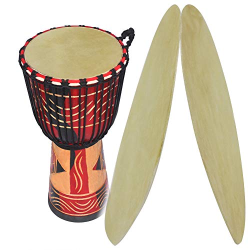 dezirZJjx Drum Skin,2Pcs 29/31cm Round Buffalo Leather African Bongo Drum Surface Skin Accessories 8.5 inch - Thumbnail 6