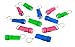 SNInc. Mini Flashlight Keychain in Pink, Green, and Blue - Pack of 12 Party Favor Plastic Flashlights