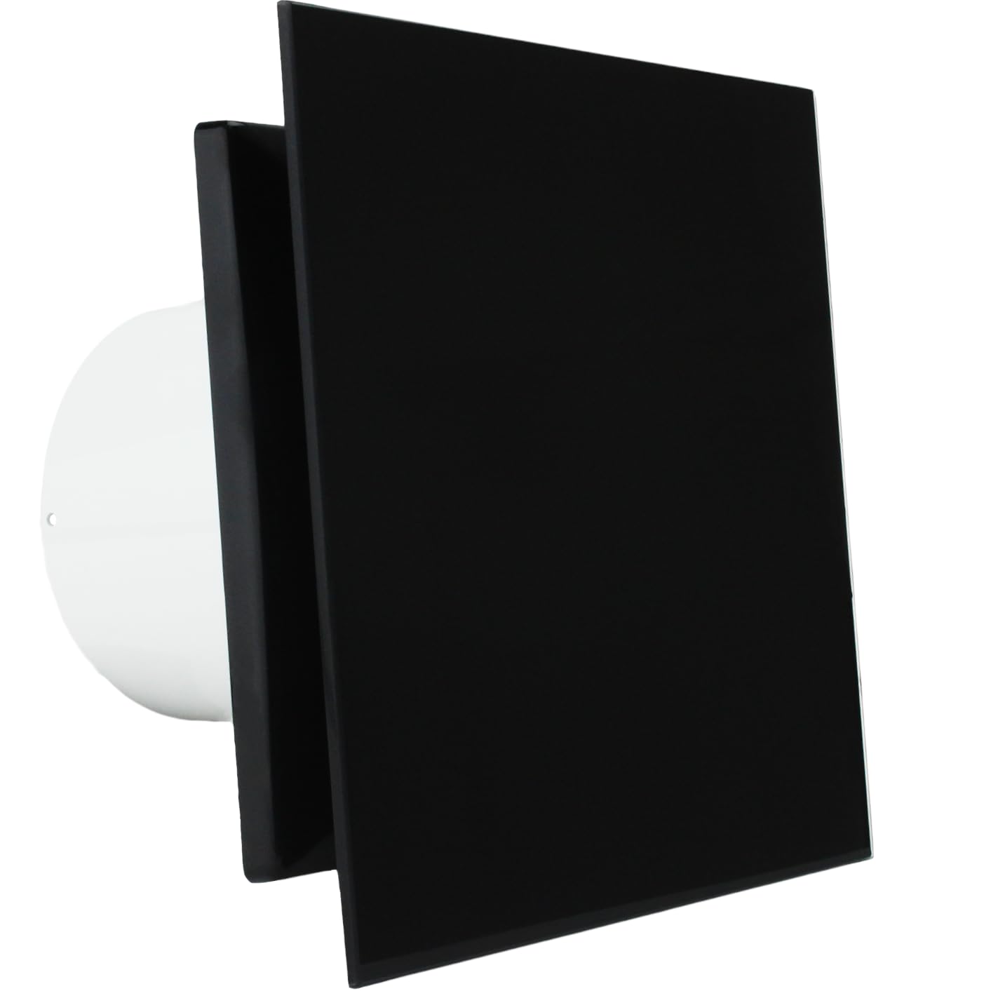 VENTS Crystalis 100mm (4”) Silent Bathroom Extractor Fan with Humidity Sensor – Black Glass Front Ventilation for Showers & Wet Rooms