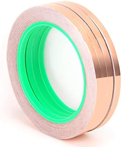 AMX3d Lilypad Low Voltage Circuit Wiring Solutions – 3mm Conductive Copper Foil Tape – Double Sided Conductor Tape for Lilypad Arduino, Soldering, Electrical Repairs, Paper Circuits, 4 x 25 Meters