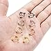 Ftovosyo Non-Piercing Nipplerings for Women Adjustable Fake Nipple Rings Piercings Stainless Steel Faux Nipple Jewelry 8PCS Silver-Tone Black Rose Gold