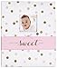 Carter's B2-14075 White, Pink and Gold Polka Dot Baby Memory Book for Girls, 60 Pages