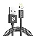 Magnetic Charging Cable, FLOVEME 3.3ft Nylon Braided Aluminum Alloy Micro USB Data Sync with LED Indicator for Andriod Phones and Tablets Samsung Galaxy S5 S6 S7 Edge Note 5 S8 S9 PLUS LG HTC SONY etc