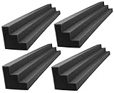 Foamily XL Column Acoustic Wedge Studio Foam Corner Block Finish Corner Wall in Studios or Home Theater (4 Pack)