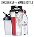 Hydra Cup - 36oz High Performance Dual Shaker Bottle, 14oz + 22oz, Leak Proof, Awesome Colors, Patented PRE + Protein Shaker Cup, Save Time & Be Prepared (Pack of 1, Rocket Red)
