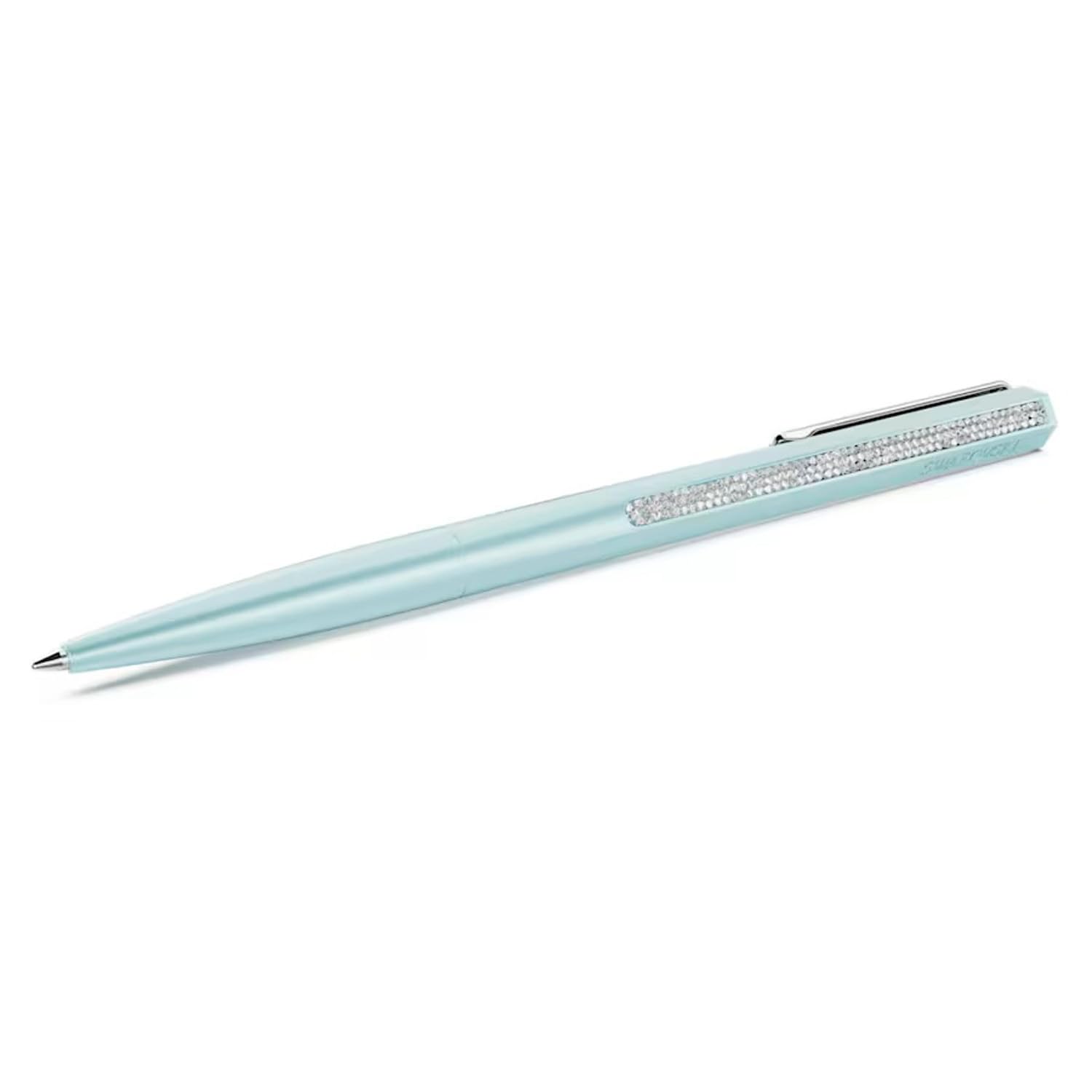 Swarovski - Crystal Shimmer Blue Lacquered Ballpoint Pen, Chrome Ref 5678190