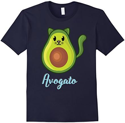 Mens Avogato Avocado Cat Funny Avocato T-Shirt Medium Navy