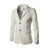 Allegra K Man Notched Lapel Padded Shoulders Two-Button Long Sleeves Blazer