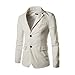 Allegra K Man Notched Lapel Padded Shoulders Two-Button Long Sleeves Blazer