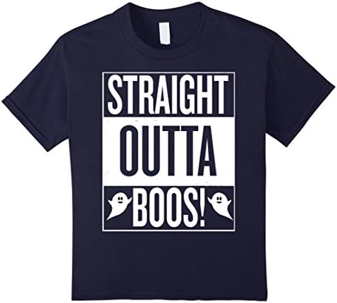 Kids Straight Outta Boos T-Shirt 12 Navy
