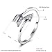 Arrow Rings 925 Sterling Silver for Women Zircon Cuff Adjustable Jewelry