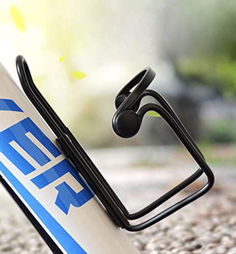 BOBILIFE Bike Water Bottle Holder, Lightweight and Strong Bicycle Bottle Cage, Quick and Easy to Mount, Great for Road Bicycle and Mountain Bike, 2 Holders + 1 Gift Bell Pack (Black)