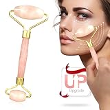 Rose Quartz Roller, MIMOSA Anti-Aging Facial Roller Made of Natural Rose Quartz for Face Skin Neck Eye Body Massage for Daily Facial and Relaxing At-home Treatment (Rose Quartz)