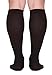 Made In USA Compression Travel Socks For Men fly socks 15-20mmHg (Large, Black)