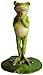 Top Collection Miniature Fairy Garden and Terrarium Yoga Frog on Lotus Leaf Namaste Statue