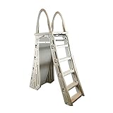 Confer Plastics A-Frame 7200 Above Ground Adjustable Pool Roll-Guard Safety Ladder