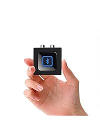 Esinkin adaptador de audio Bluetooth para reproducción de música en sistema de sonido, adaptador de audio inalámbrico, funciona con teléfonos inteligentes y tabletas, adaptador inalámbrico para altavoces
