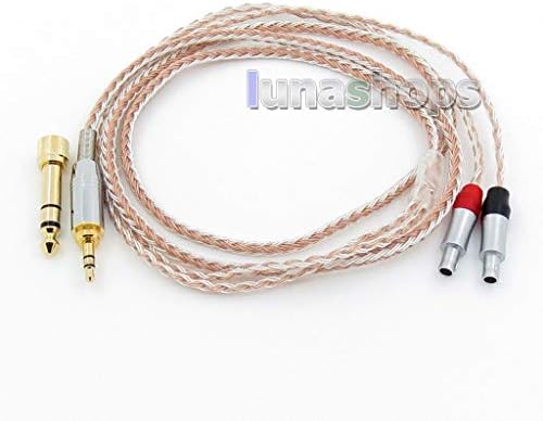 Mocei 16 Cores OCC Silver Plated Mixed Headphone Cable for Sennheiser HD800 HD800s 3.5mm Version