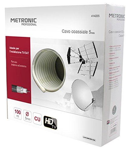 Metronic 3420744142250 Coaxial Cable, White