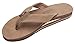 Rainbow Sandals Women's Double Layer Premier Leather Sandals w/Arch Support, Dark Brown, Ladies Medium / 6.5-7.5 B(M) US