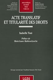 Acte translatif et titularité des droits