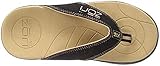 Neat Feat Men's Zori Sport Orthotic Slip-on Sandals Flip Flop, Black/Tan, 8 D US