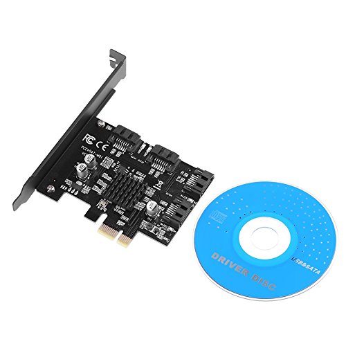 Expansion Controller Card PCI-E PCI-Express to SATA3.0 SATA III Converter 4-Port 6G Expansion Controller Card Adapter IPFS