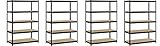EDSAL Heavy Duty Garage Shelf Steel Metal Storage 5 Level Adjustable Shelves Unit 72