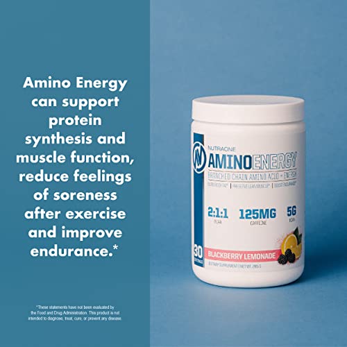Amino Energy BCAA Powder PreWorkout Supplement with Caffeine by