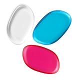 Beauty Kate 3pack Clear Blue Pink Silicone Makeup Applicator Sponges Perfect for BB CC Cream Foundation Concealer Blending Air Cushion Cosmetics Blender