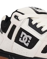 DC Shoes Men's Stag Sneaker, Off White, 12
