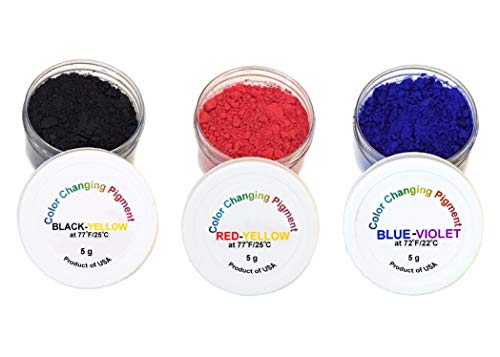 ATLANTA CHEMICAL ENGINEERING Temperature Activated Thermochromic Color Changing Powder Pigments Multicolor Pack Perfect for Slime Goo Play Doh