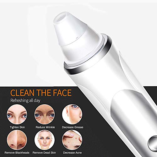 Blackhead Remover Vacuum, Pore Cleaner Vacuum Comedone Extractor Tool Device Electric Face Nose Blackhead Whitehead Remover with 3 Adjustable Suction Power and 5 Replacement Probes
