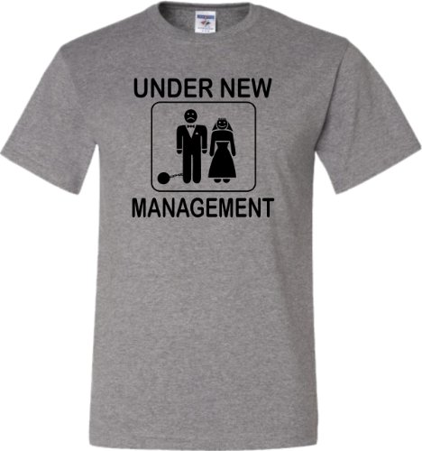 XXXX-Large Oxford Adult Under New Management Funny Groom Wedding Bachelor Party T-Shirt - Thumbnail 2