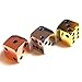 3Pcs D6 16mm Metal Alloy Custom & Unique Dice - Highly Polished Premium Edition (Gold, Sliver, Bronze)