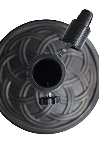 Oakland Living Cast Iron and Concrete Umbrella Stand, Antique Black, 33 lb.