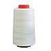 6000 Yards White Sewing Thread All Purpose 100% Spun Polyester Spools Overlock Cone (Upholstery, Canvas, Drapery, Beading, Quilting)