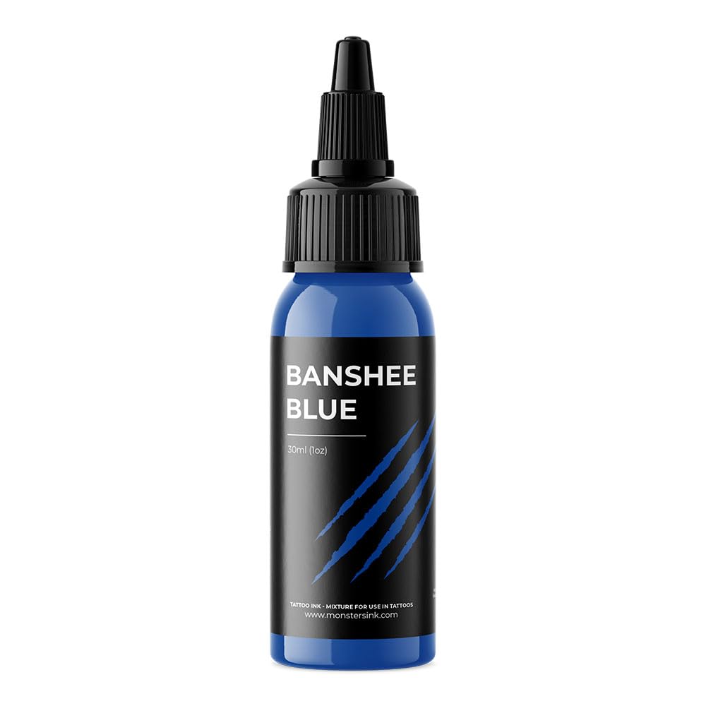 Blue Tattoo Ink by Monsters Ink Tattoo Ink, Banshee Blue 30ml — image 1