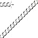 NYC Sterling Men's 7MM Solid Sterling Silver .925 Curb Link Chain Necklace, Made in Italy. (20 Inch)