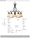 Maxim Lighting 10124WSOI Basix 5-Light Chandelier Down Light,with Wilshire Glass, Oil Rubbed Bronze