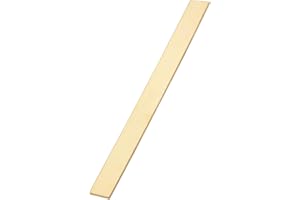 uxcell 1 Pcs H62 Brass Flat Bar Stock, 0.12"x1"x10" Square Metal Solid Brass Bars for Knife Making DIY Handicrafts Architectu