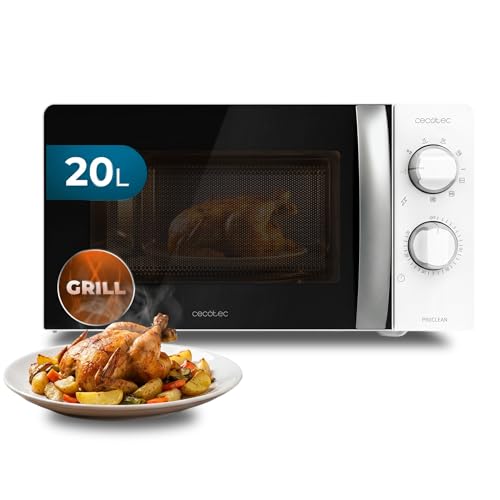 Cecotec Mikrowelle Proclean 2110 Wave mit Grill, 20L, 700 W, 6 Stufen