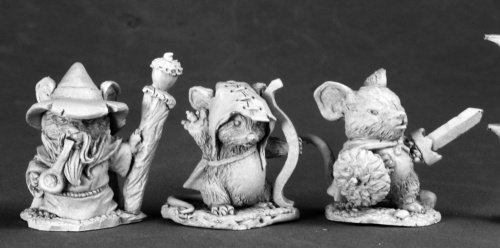 Mouslings (3) Wizard, Archer, Warrior Dark Heaven Legends Series