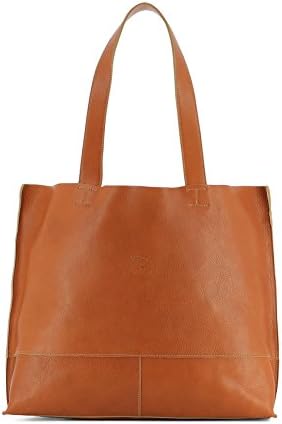 Il Bisonte Women's A2060p145 Orange Leather Tote